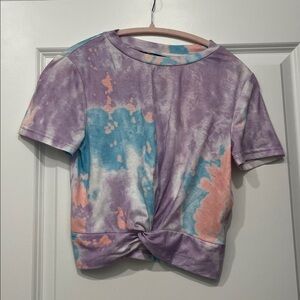 Tie-Dye Twist Front T-Shirt